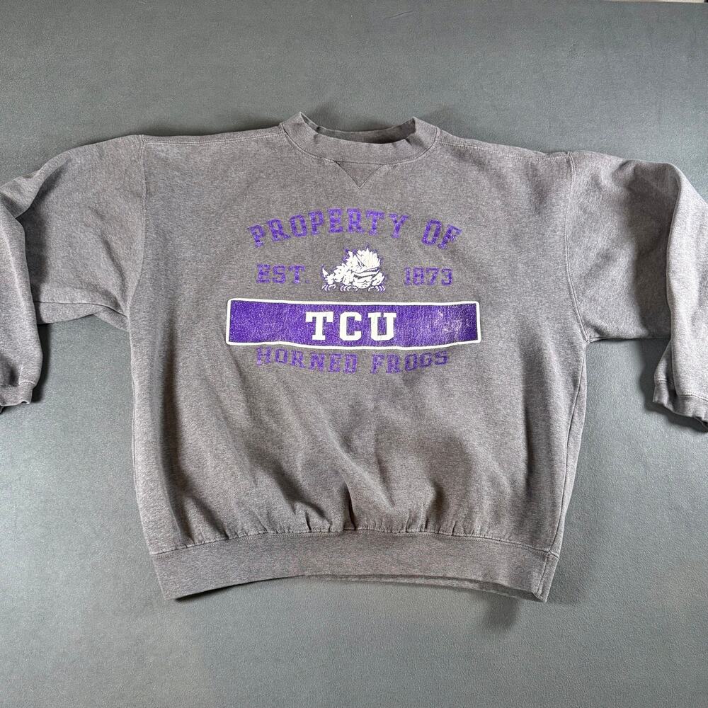 Vintage Late 90s / Y2K TCU Horned Frogs Collegiate Crewneck Sweatshirt